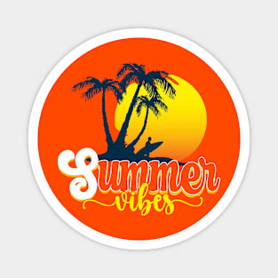 Summer Vibes Surfer Beach Sunset Magnet